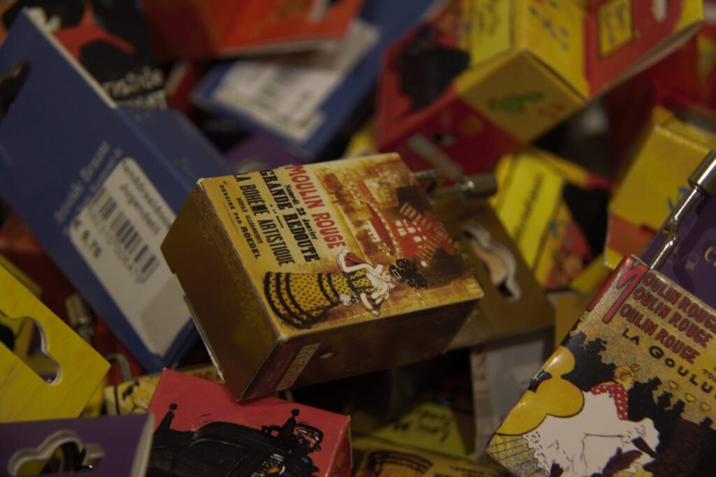 speeldoosjes in de museumwinkel