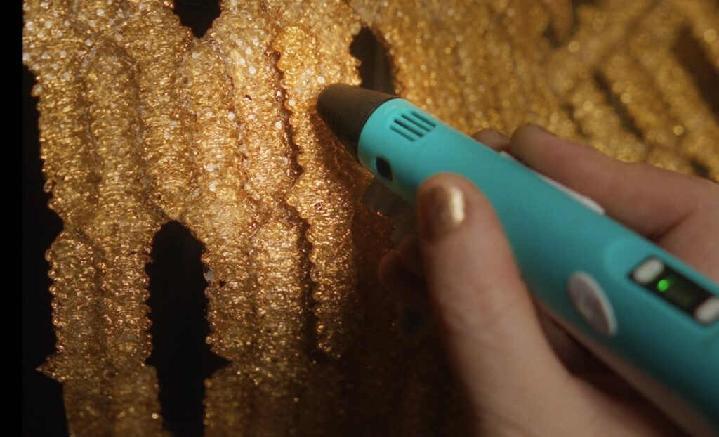 Een 3D-pen wordt gebruikt