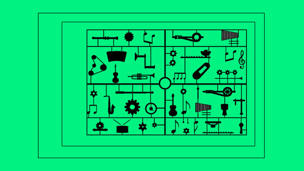 Grafisch beeld uit Music Machines & Me